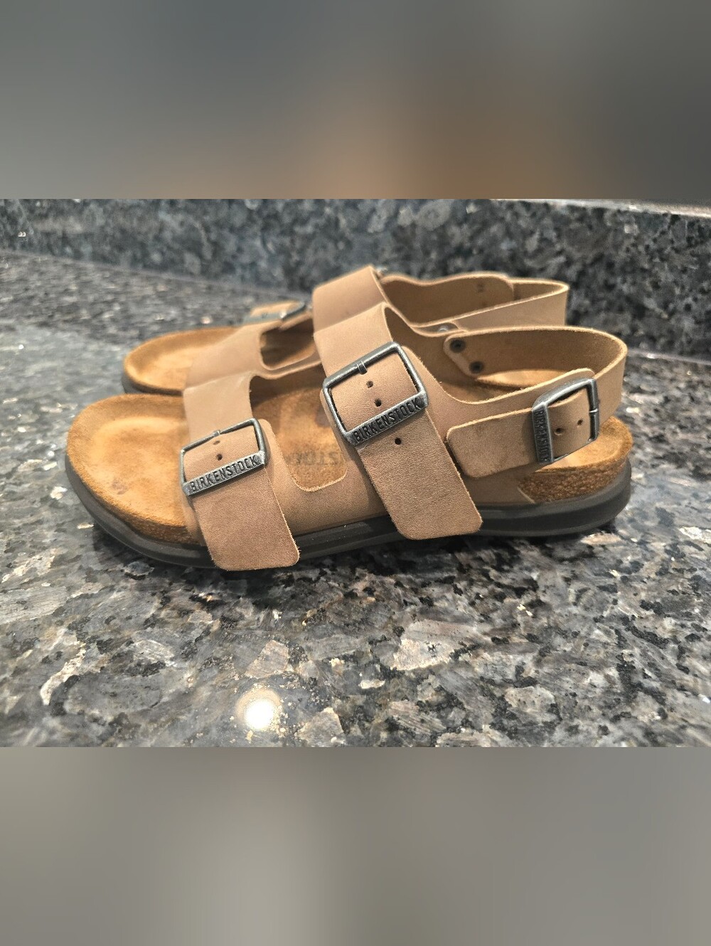 Birkenstock Milano Crosstown Sandal in Taupe - Picture 4 of 10